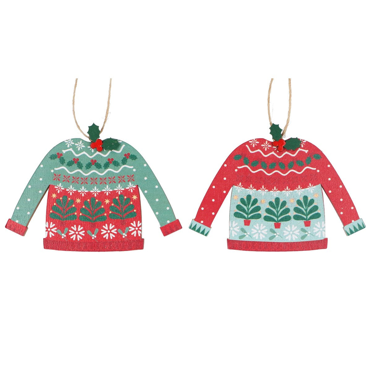Wood Hanging Decoration | Alpine Jumper, 2as