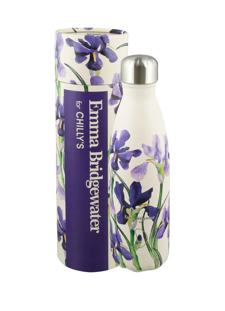 Chilly's x Emma Bridgewater | Blue Iris Insulated Bottle