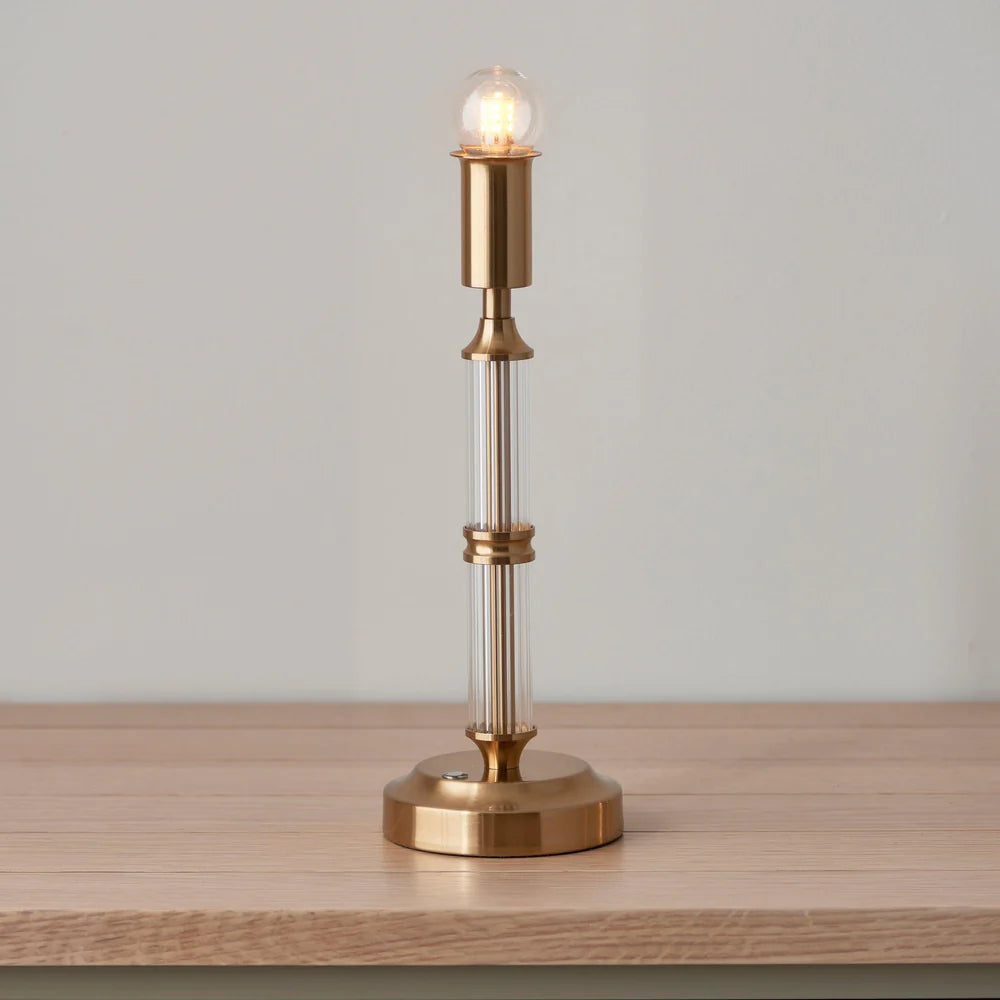 Morton Rechargeable & Ikat 16cm Table Lamp