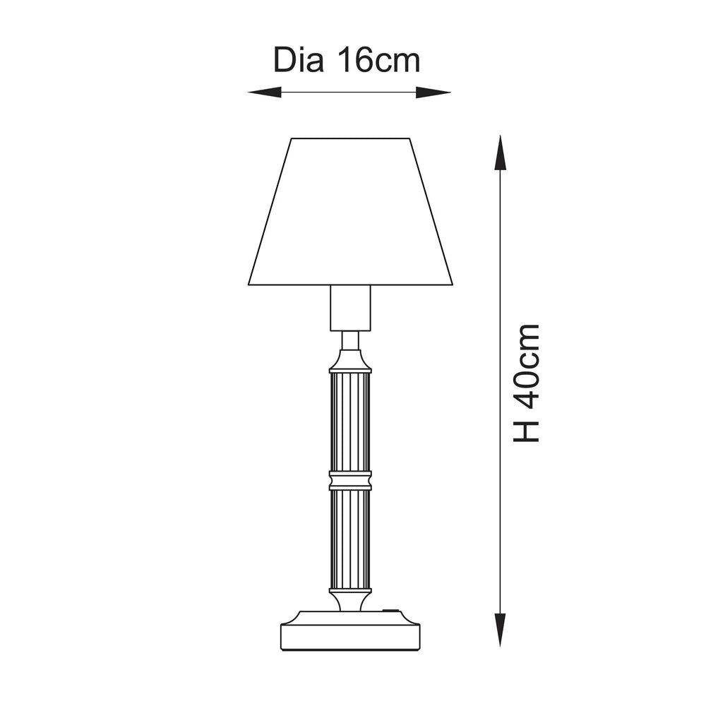 Morton Rechargeable & Ikat 16cm Table Lamp