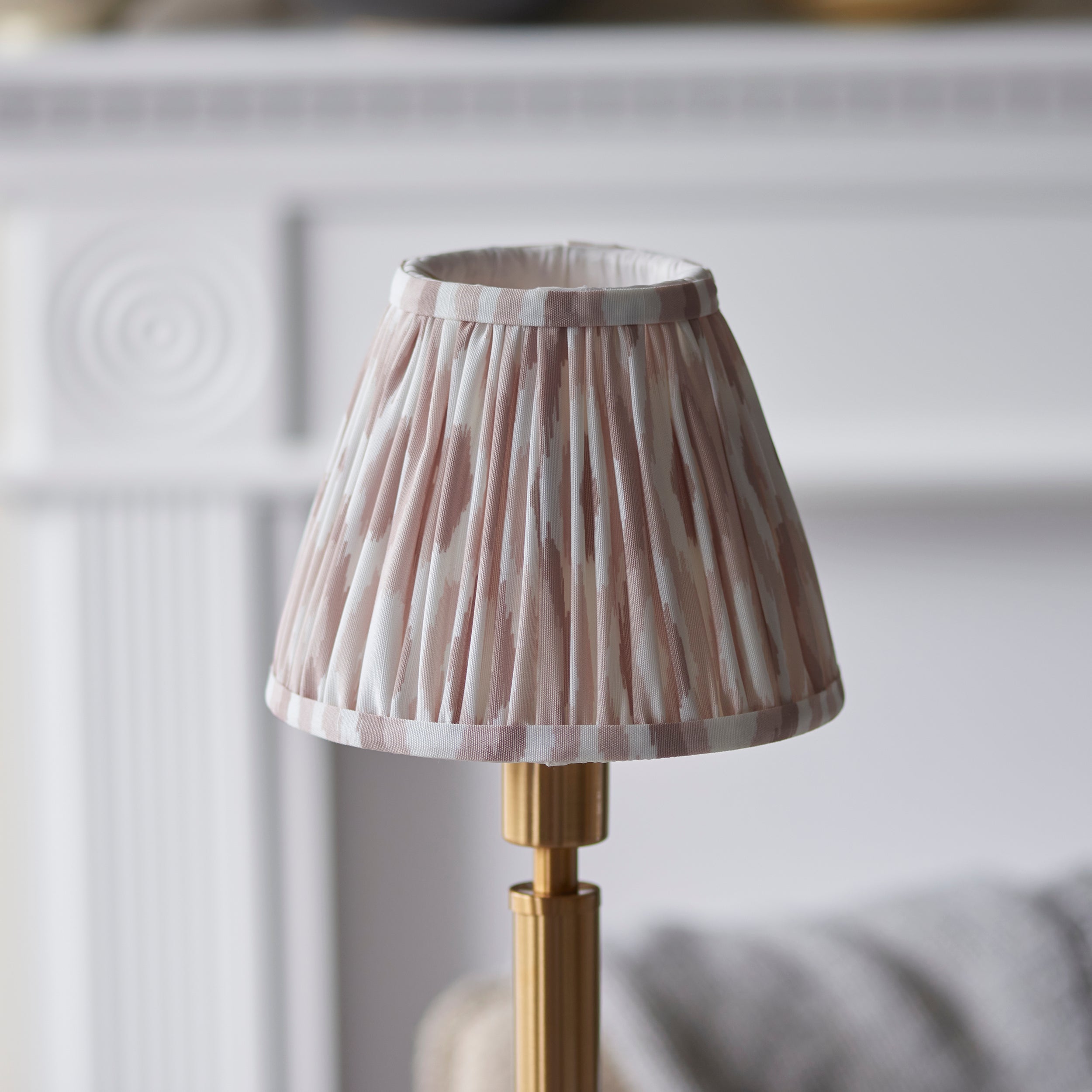Upton Rechargeable Base & Natural 16cm Ikat Shade