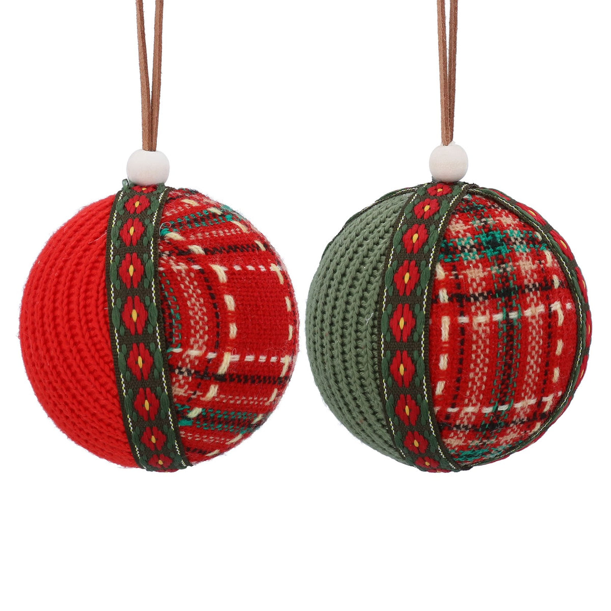 Fabric Bauble | 8cm | Tartan