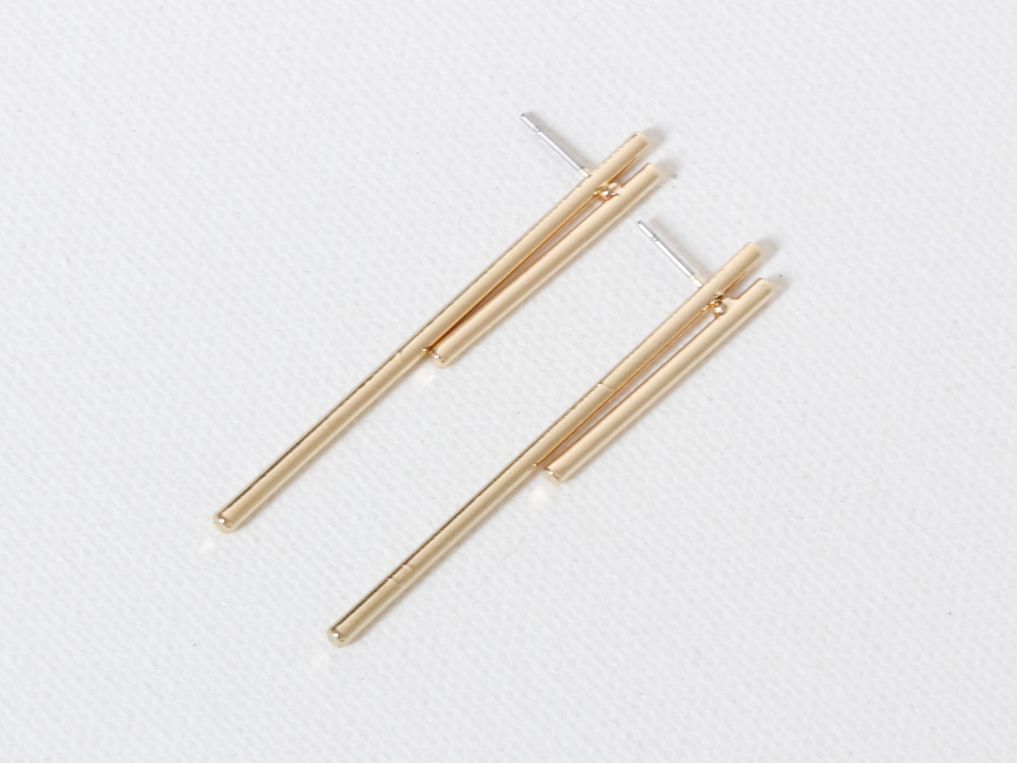 Renee Double Bar Front And Back Earrings