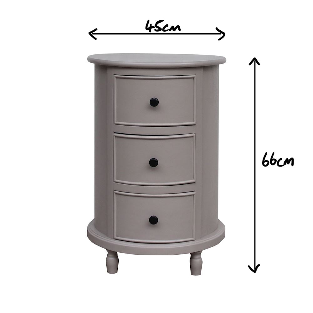 Pebble | 3 Drawer Side Table