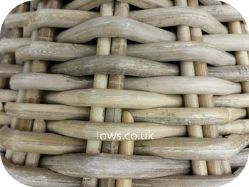 Small Grey Rattan Laundry Basket