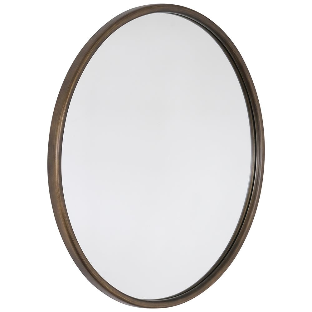 Round Wall Mirror | Antique Brass | 70cm