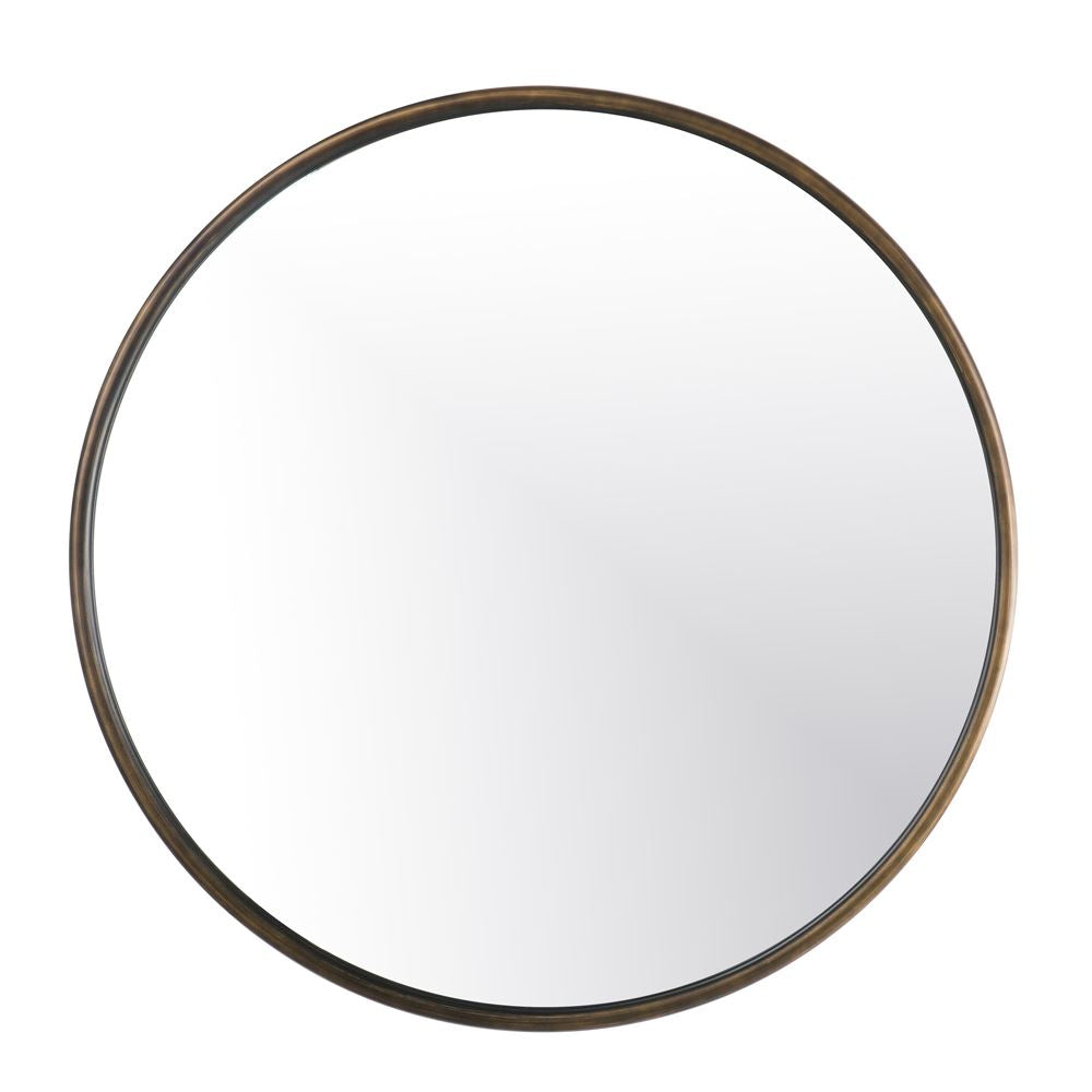 Round Wall Mirror | Antique Brass | 70cm