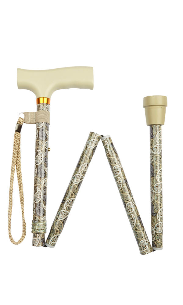 Sage Paisley Folding Stick