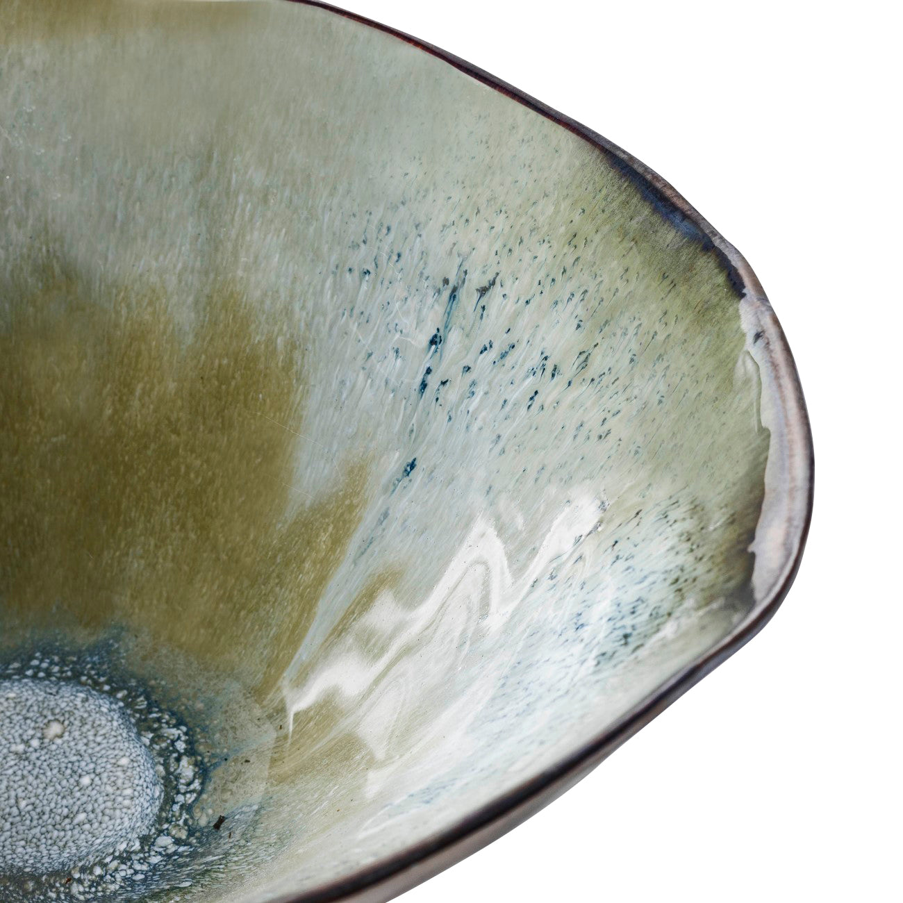 Elowen Moss Green Bowl | Wide