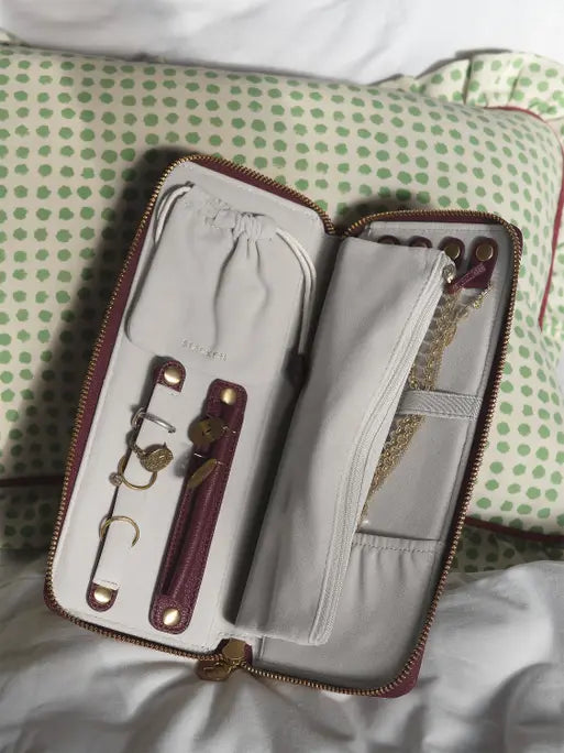 Jewellery Roll | Burgandy