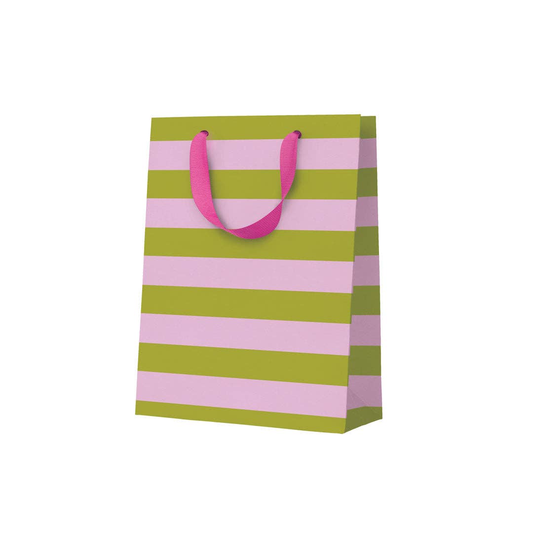 Green And Pink Stripe | Small Gift Bag