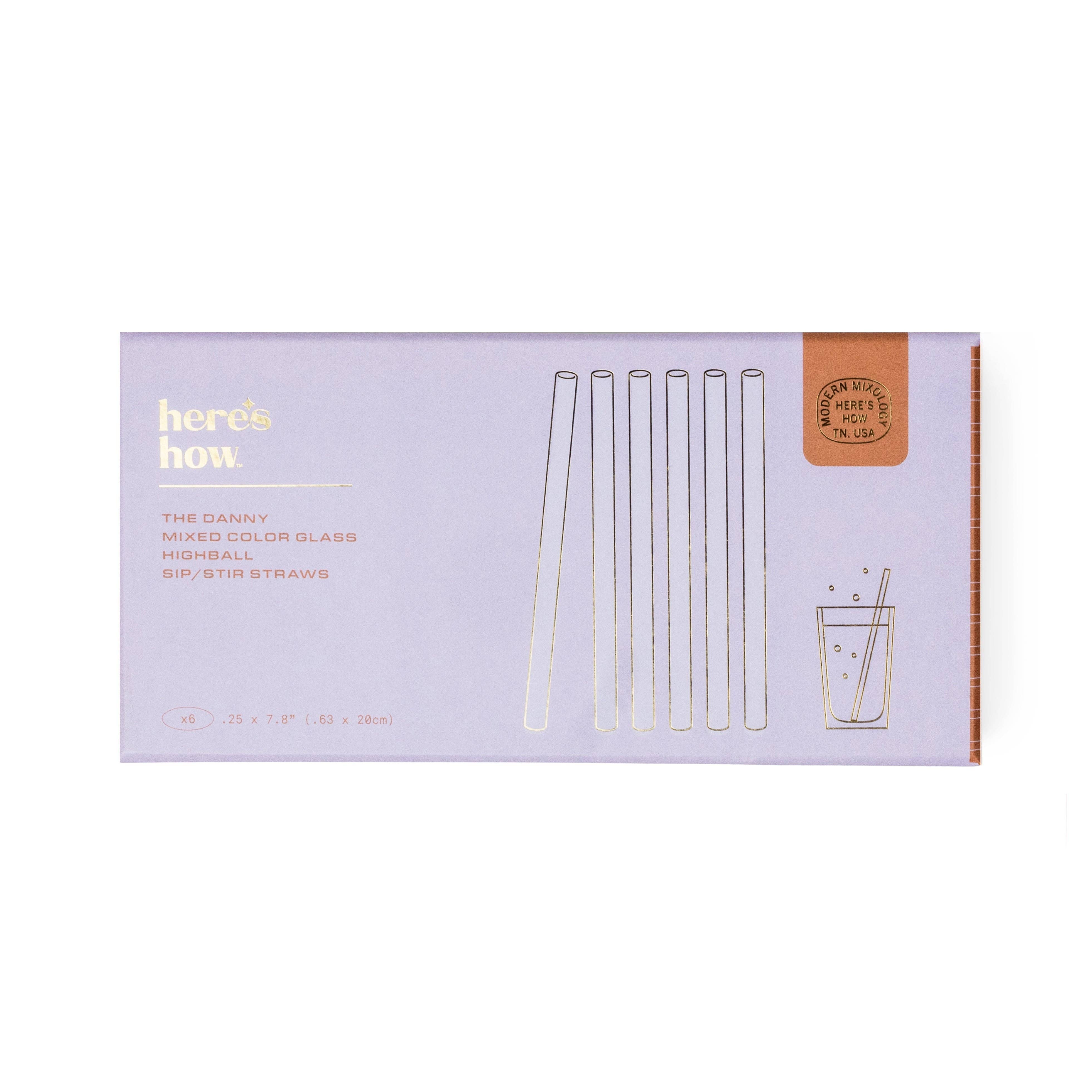 The Danny Glass Highball Straws | Set of 6