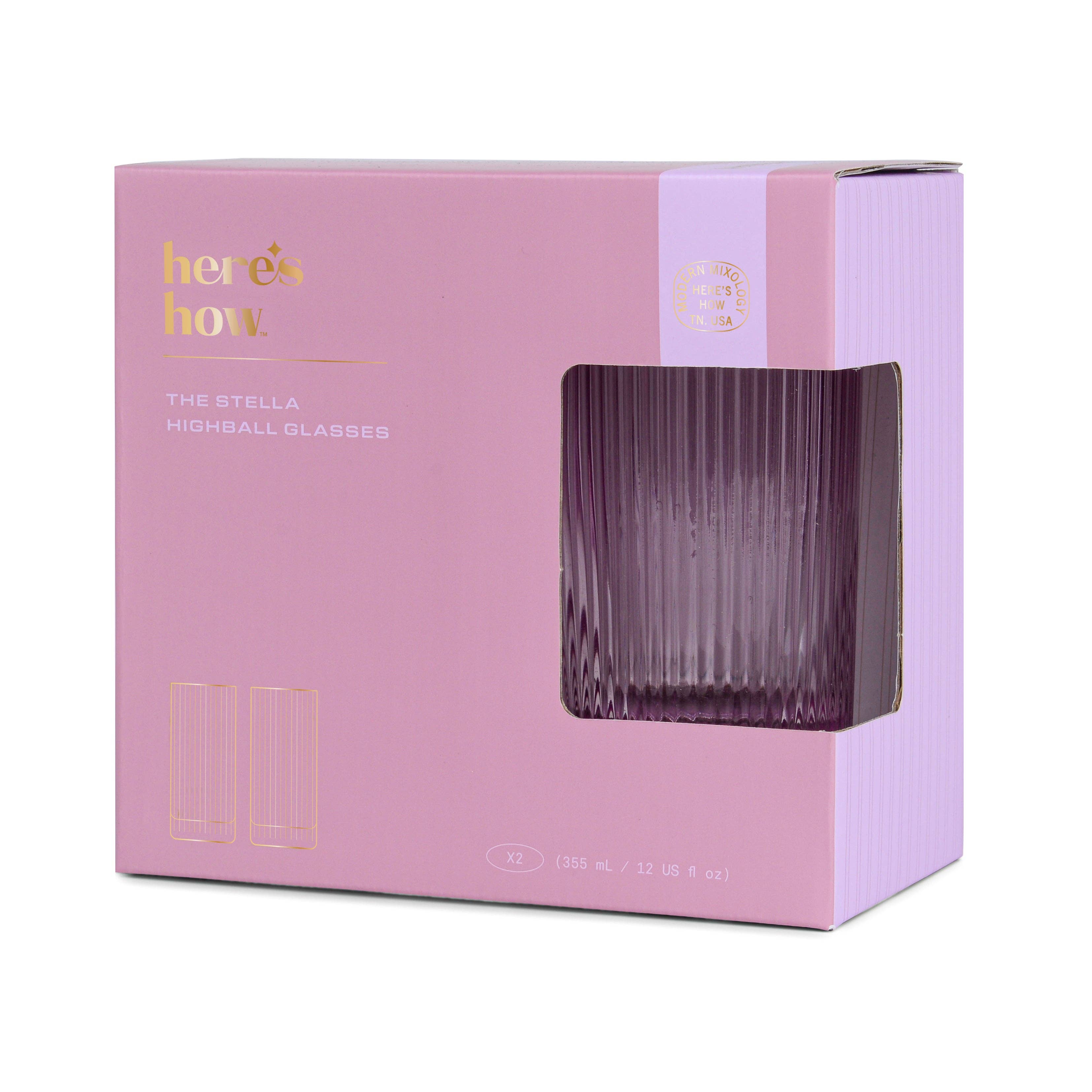 The Stella Highball Glasses |  Lilac