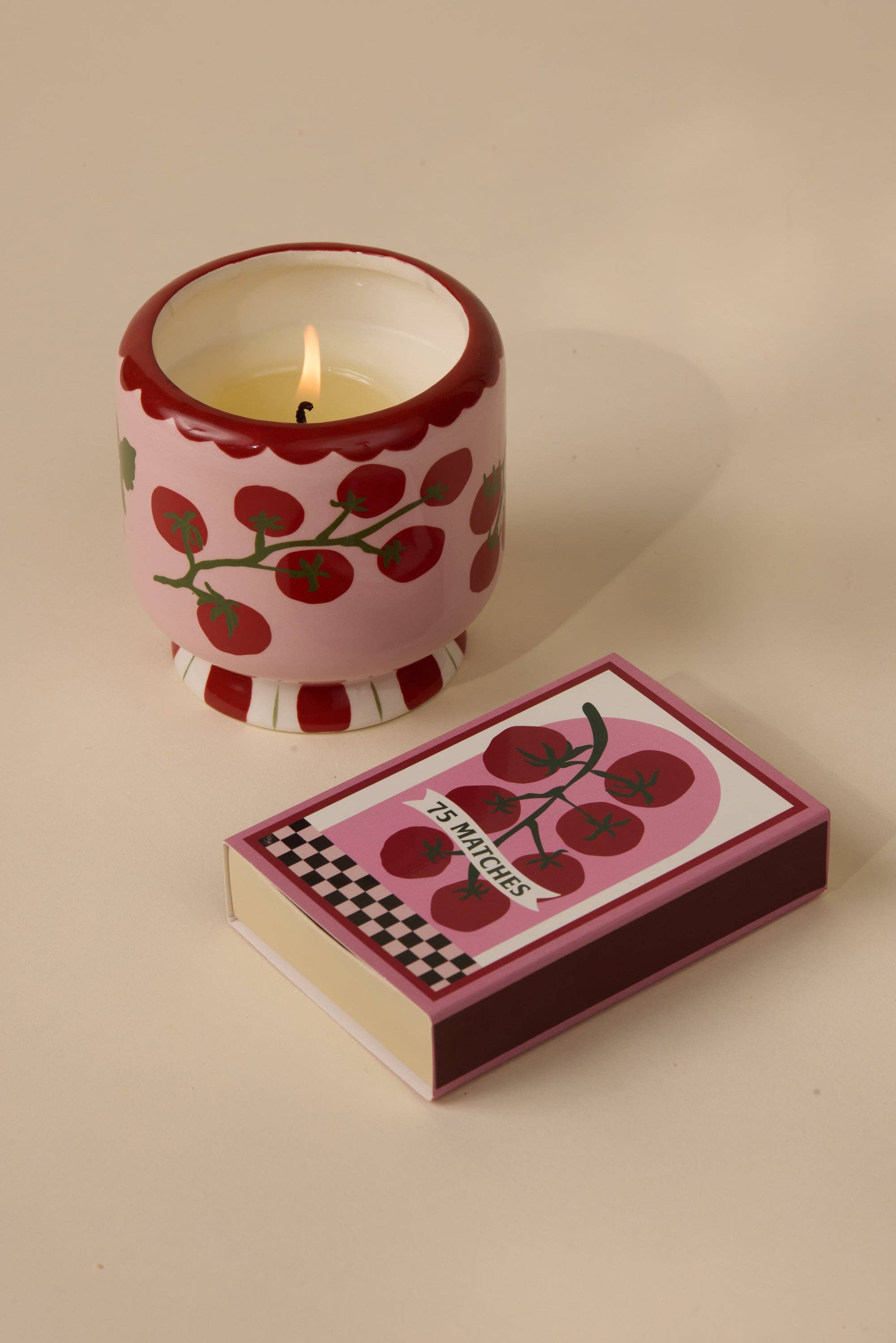 Tomato Vine Ceramic Candle | Heirloom Tomato