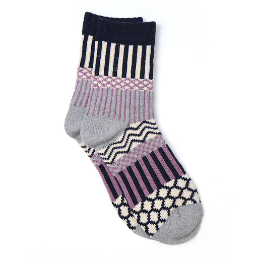 Moody Purples | Cosy Stripe Socks