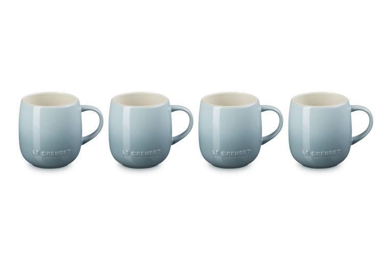 Le Creuset Stoneware Set of 4 380ml U Mugs Sea Salt