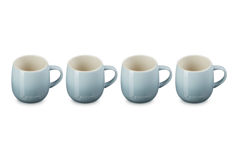 Le Creuset Stoneware Set of 4 380ml U Mugs Sea Salt