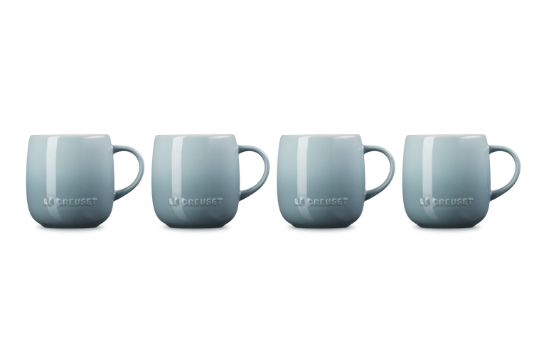 Le Creuset Stoneware Set of 4 380ml U Mugs Sea Salt