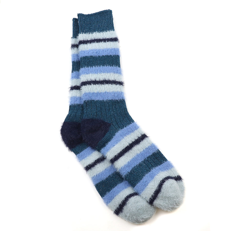 Cosy Striped Socks | Blue