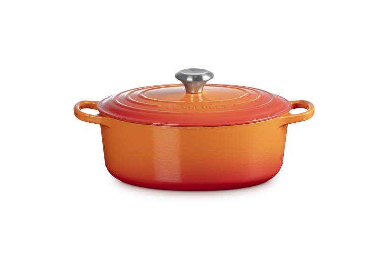 Cast Iron Oval Casserole | Volcanic