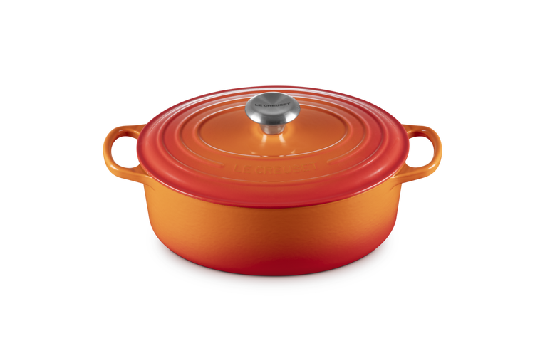 Cast Iron Oval Casserole | Volcanic