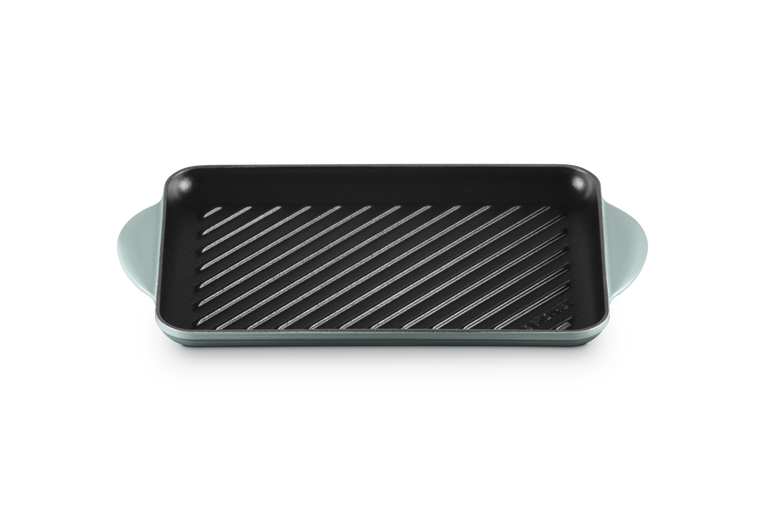 Cast Iron Rectangular Grill | Sea Salt 32cm