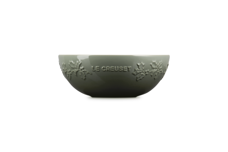 Le Creuset Stoneware Holly Relief Serve Bowl 25cm Thyme
