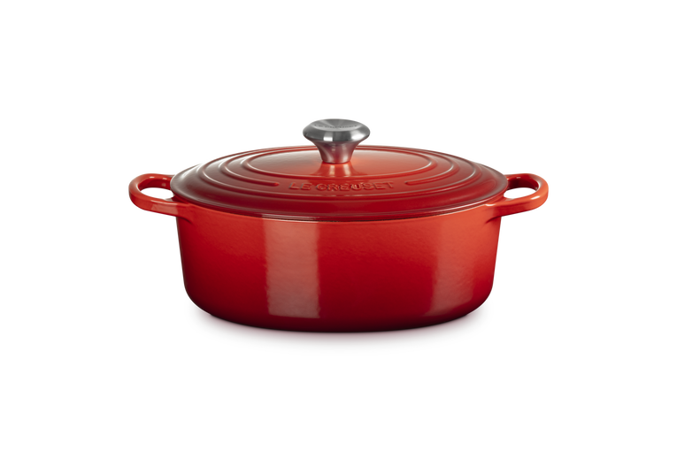 Cast Iron Oval Casserole | 25cm Cerise