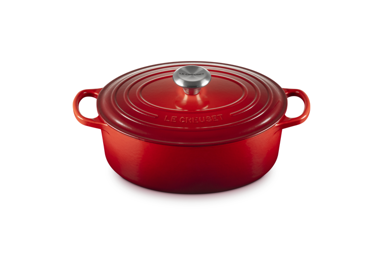 Cast Iron Oval Casserole | 25cm Cerise