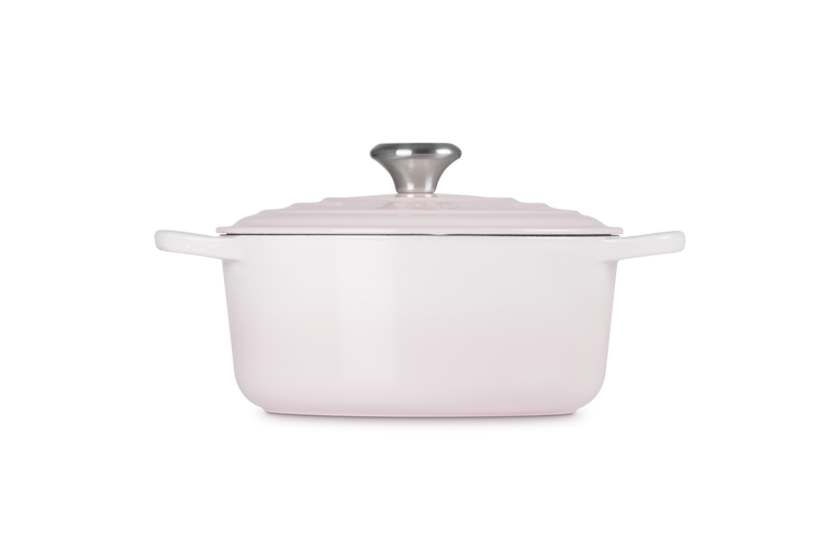 Le Creuset Signature Cast Iron Round Casserole Shell Pink