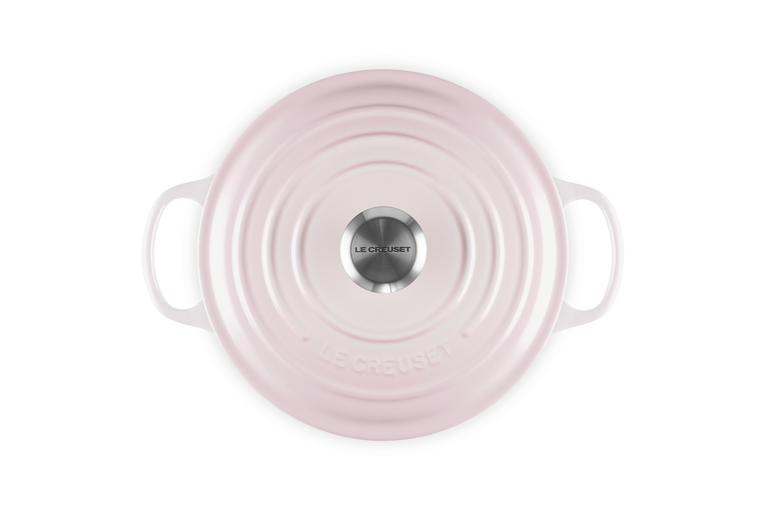 Le Creuset Signature Cast Iron Round Casserole Shell Pink