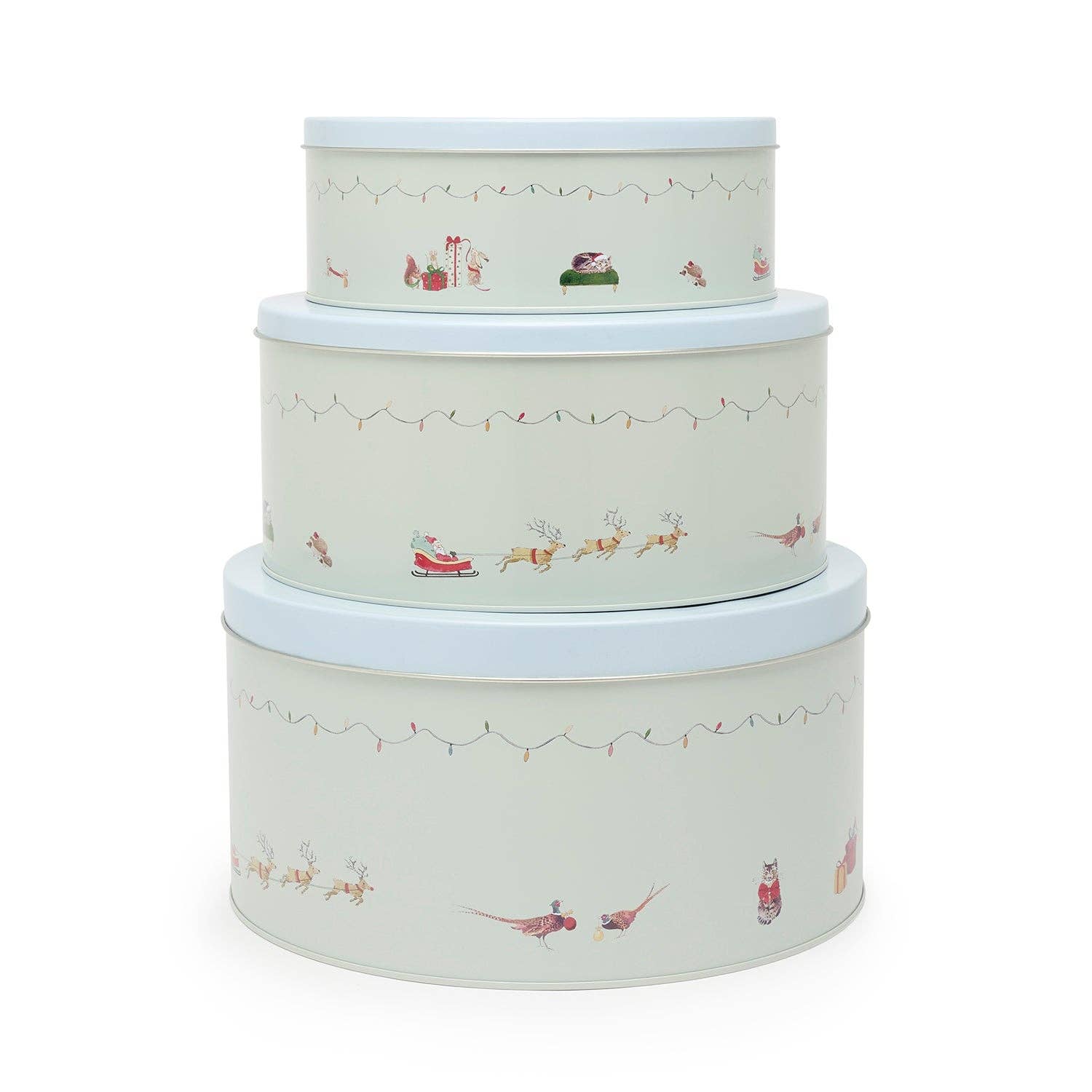 Cosy Christmas Cake Tins (Set of 3)