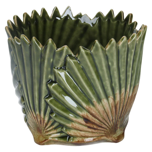 Green Fan Leaf Pot | Large