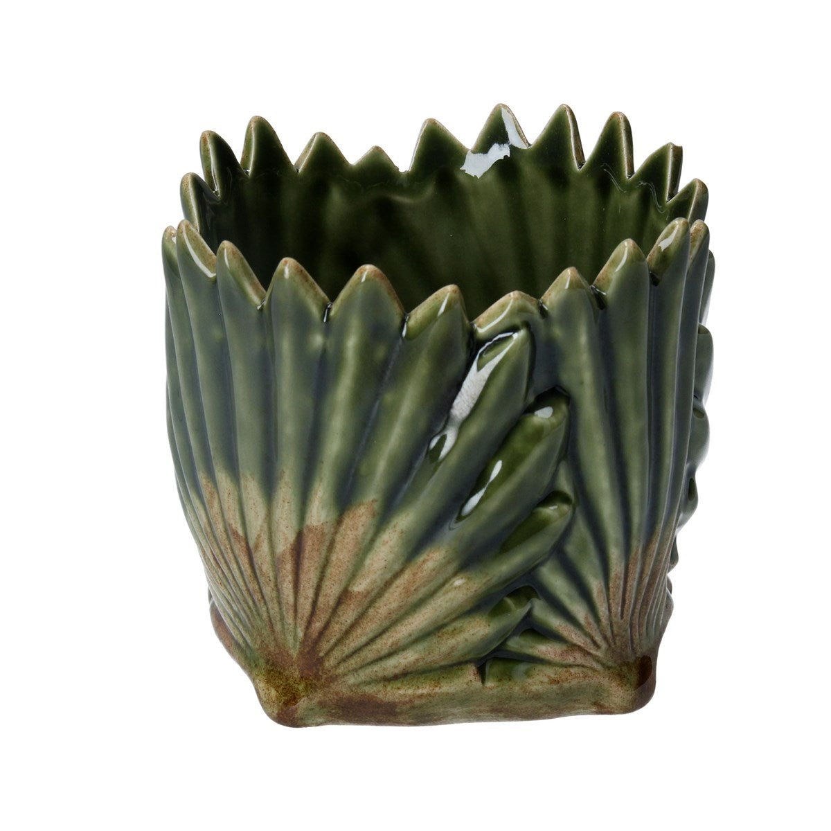 Green Fan Leaf Pot | Small