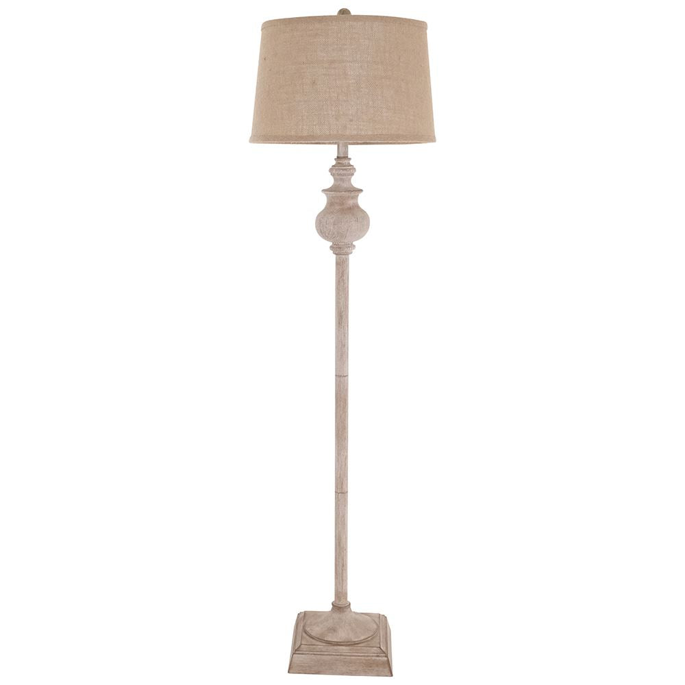 SANTIAGO FLOOR LAMP WITH BURLAP SHADE