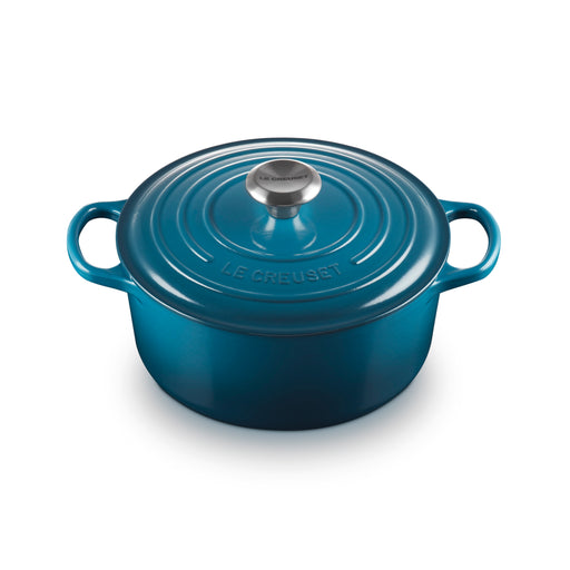 Le Creuset Signature Cast Iron Round Casserole 30cm Deep Teal