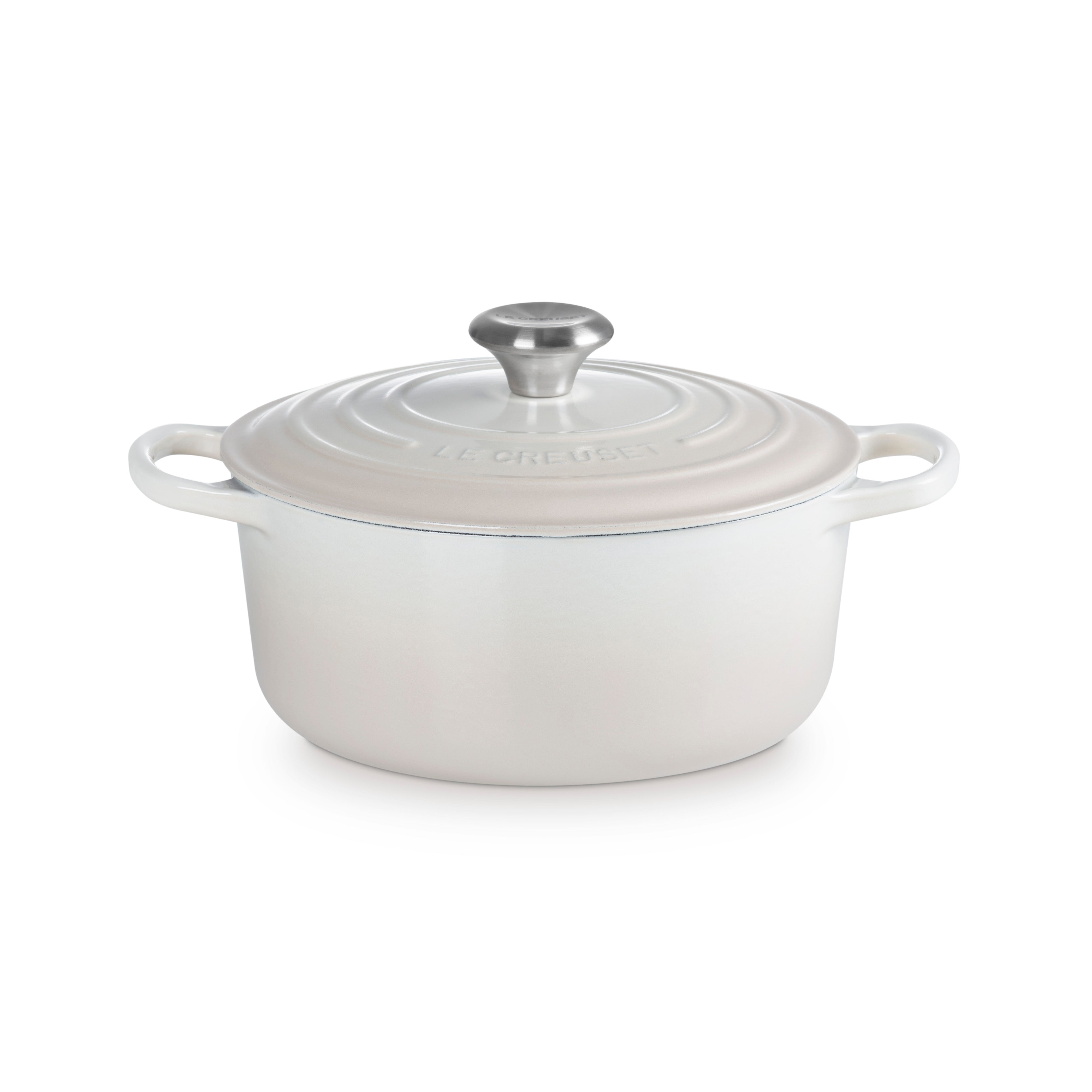 Le Creuset Signature Cast Iron Round Casserole 24cm Meringue