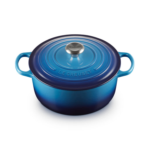 Le Creuset Signature Cast Iron Round Casserole 20cm Azure