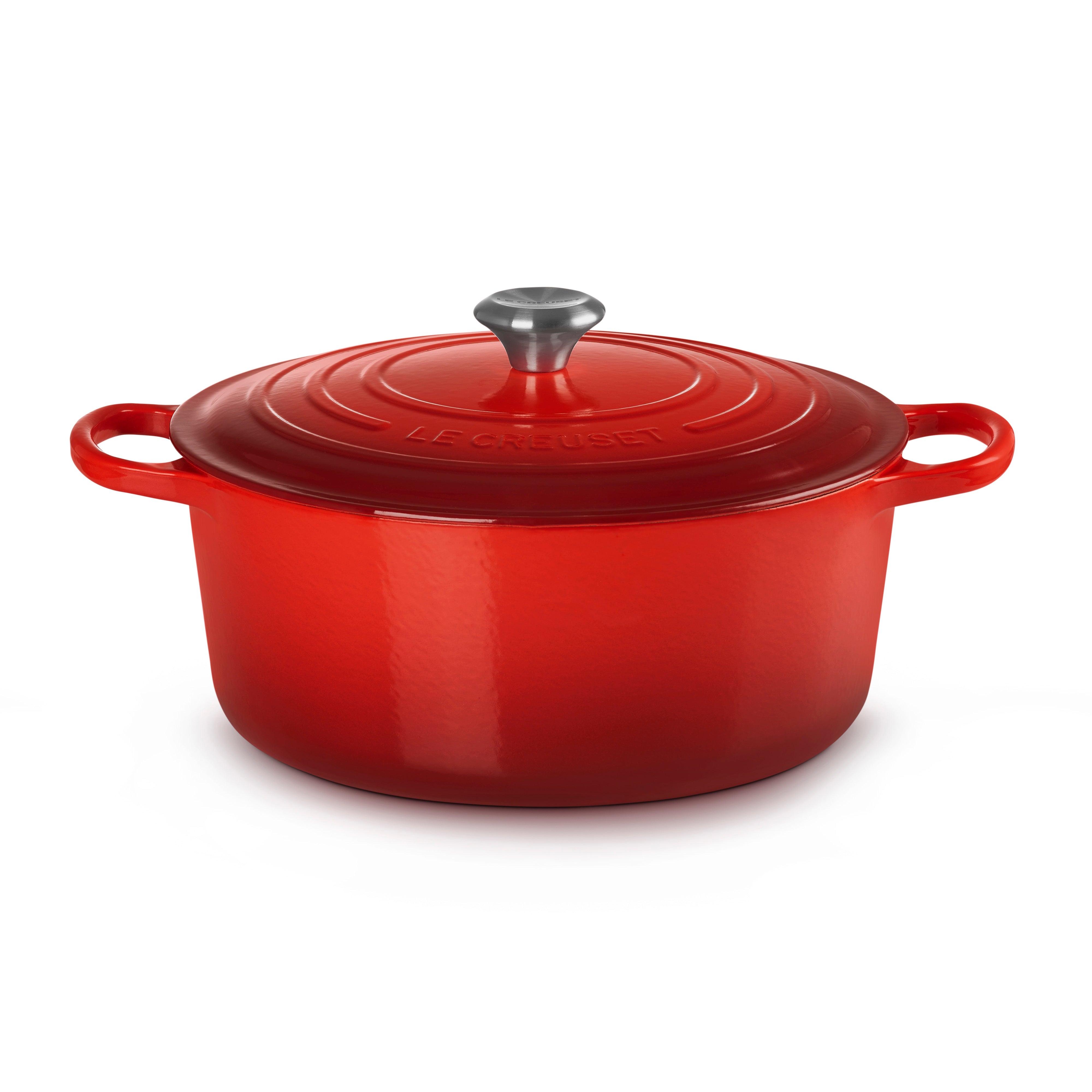 Le Creuset Signature Cast Iron Round Casserole 26cm Cerise