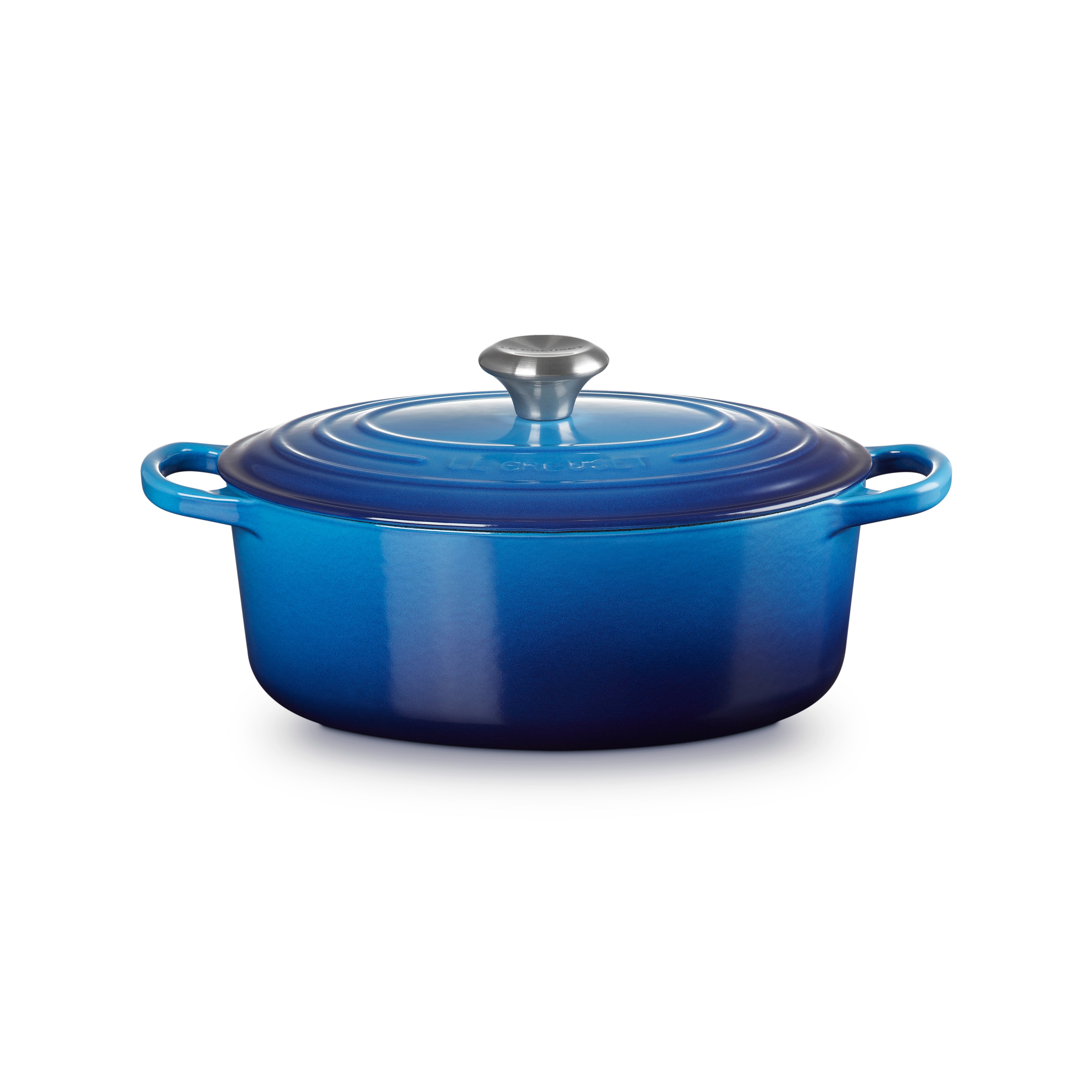 Le Creuset Signature Cast Iron Oval Casserole 27cm Azure
