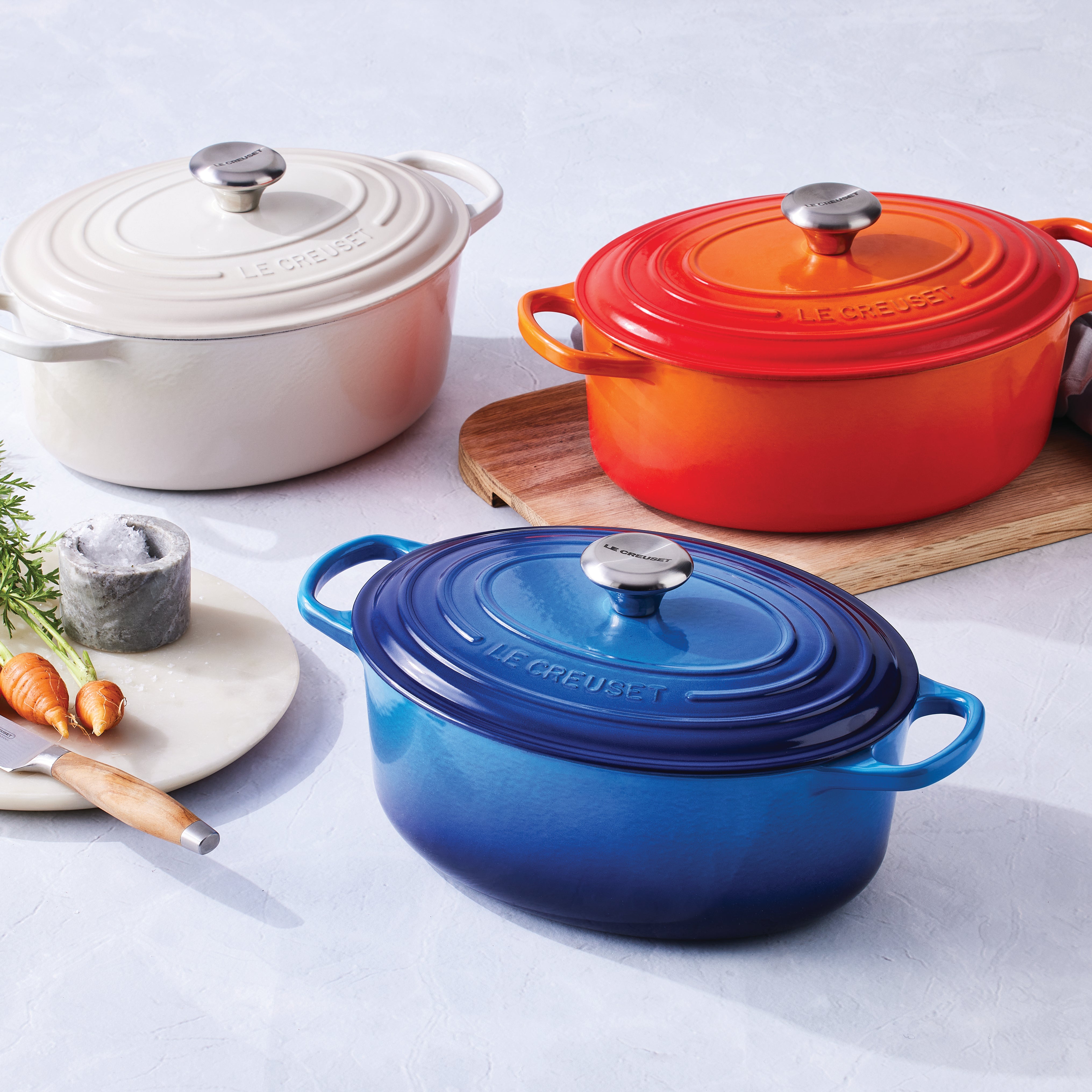 Le Creuset Signature Cast Iron Oval Casserole 27cm Azure