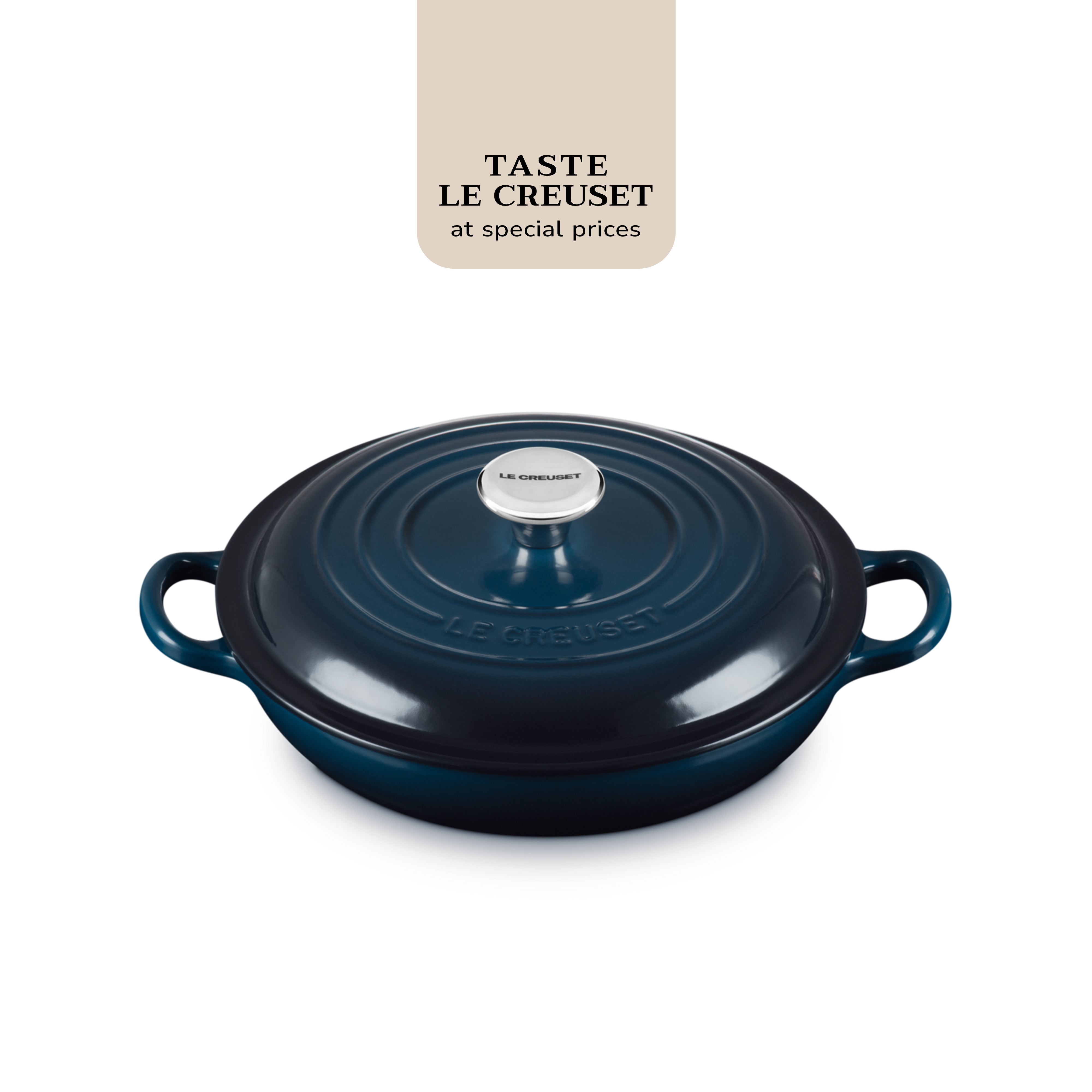 Le Creuset Signature Cast Iron Shallow Casserole 22cm Nuit