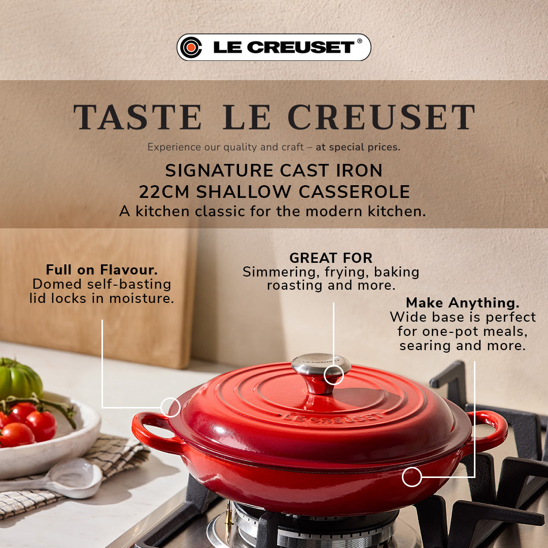 Le Creuset Signature Cast Iron Shallow Casserole 22cm Nuit