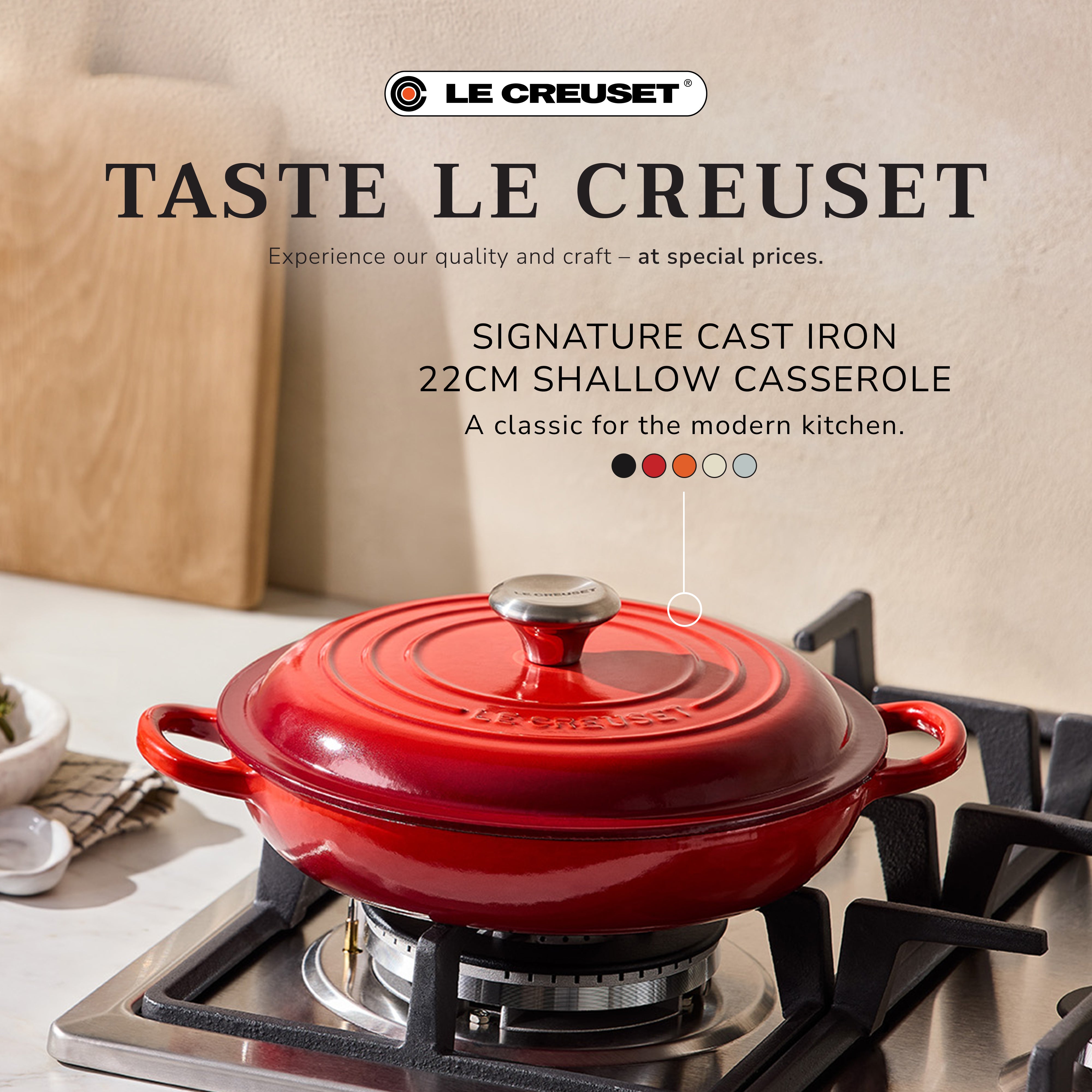 Le Creuset Signature Cast Iron Shallow Casserole 22cm Nuit