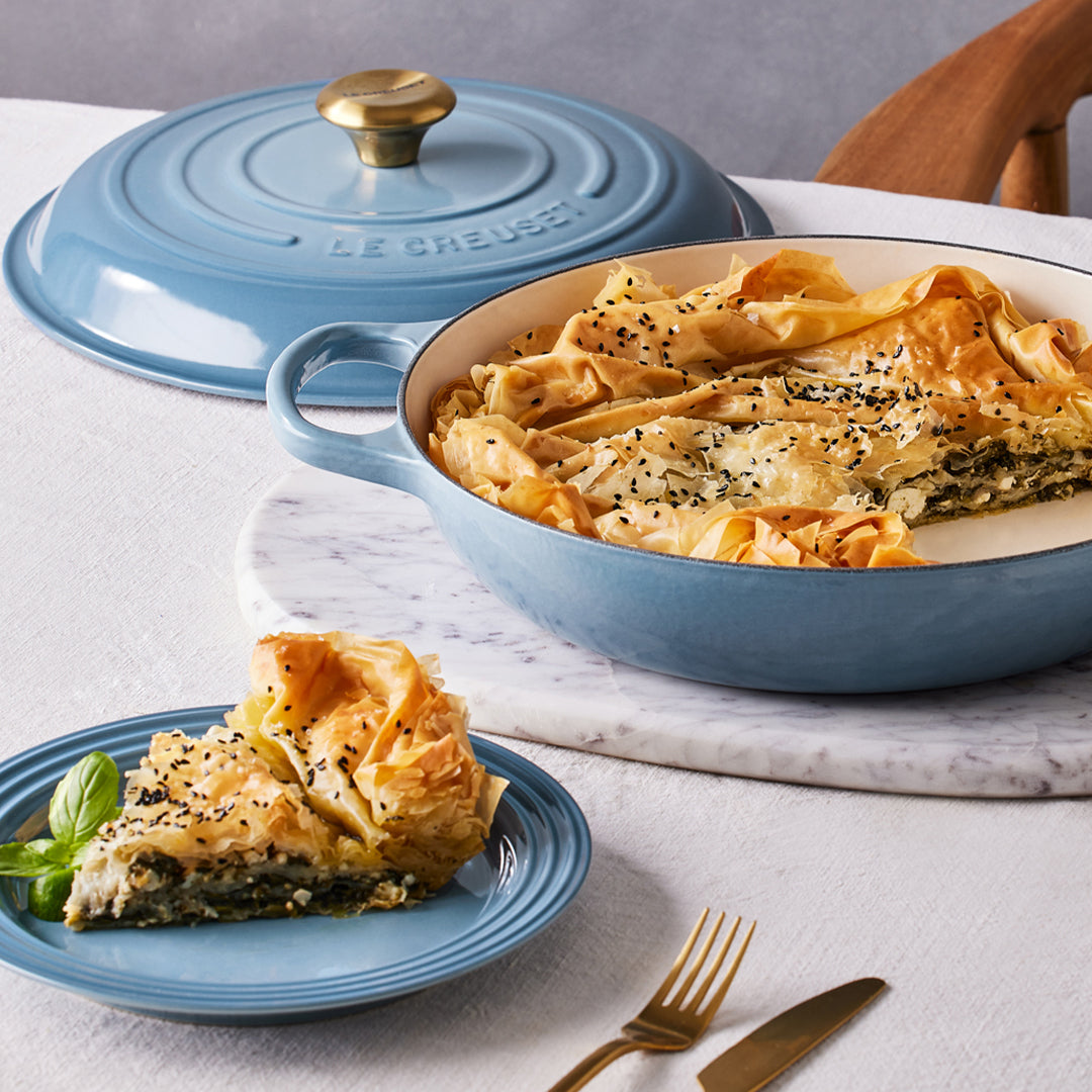 Le Creuset Signature Cast Iron Shallow Casserole 26cm Chambray