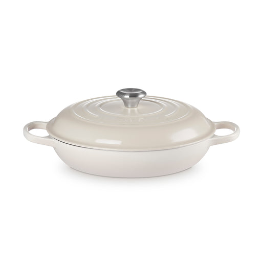 Le Creuset Signature Cast Iron Shallow Casserole 30cm Meringue