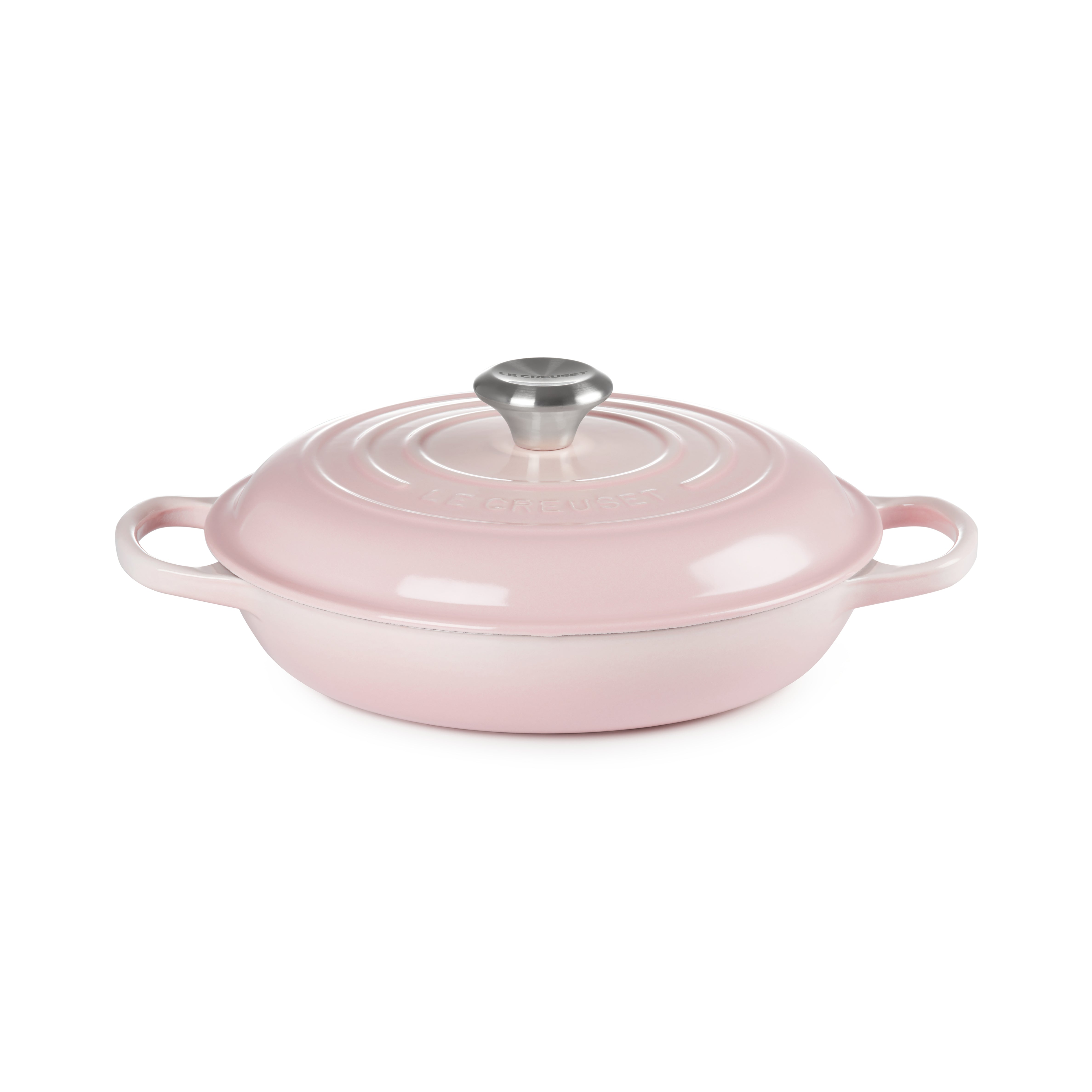 Signature Cast Iron Shallow Casserole | Shell Pink 26cm/2.2L