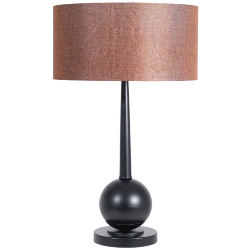 Black Lamp with Brown Shade