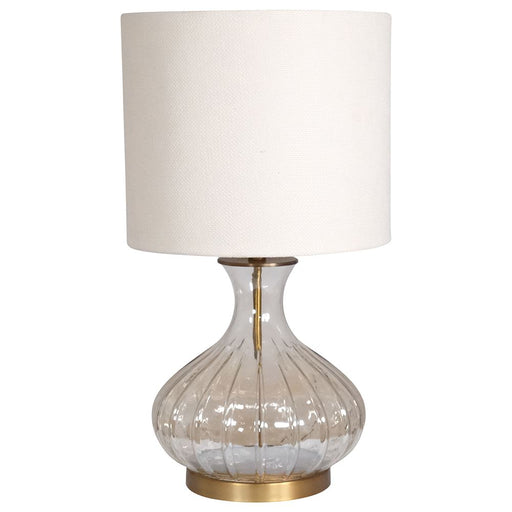 Ribbed Glass Table Lamp