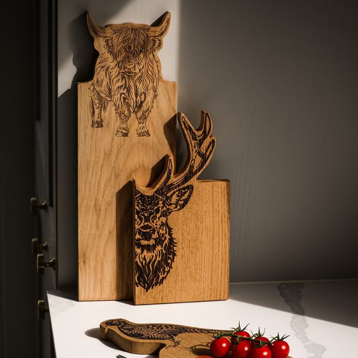 Framed Oak Serving Board | Small Stag